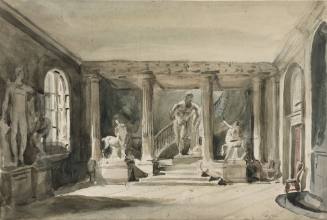 Entrance Hall, Old Exhibition of the Royal Academy when at Somerset House
