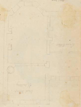 Design for a Country House with a Three-and-a-half Story Center and Single Story Lean-to Bays: Floor Plan