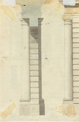 Drawing or Two Tuscan Order Columns
