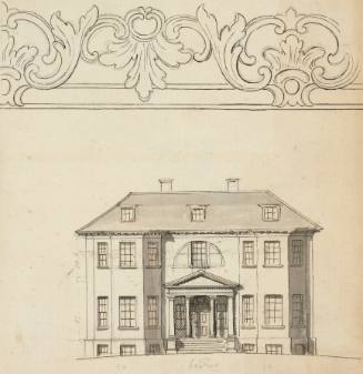Design of a Country House Having Diocletian Window above a Single Story Tuscan Portico