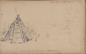 "July 15th 1859, Mic Mac Wigwam, Halifax Basin", from the Nova Scotia and New Hampshire Subjects Sketchbook