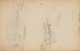Two studies: Mount Hayes August 27, 1865, from the New Hampshire and New York Sketchbook