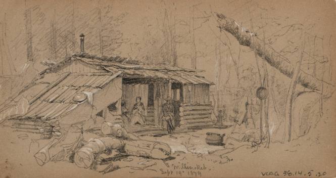 "Millinocket," dated September 19, 1879, from the sketchbook Shwangunk Mountains, N.Y., Mt. Katadin and Lake Millinocket, Me., 1873-79