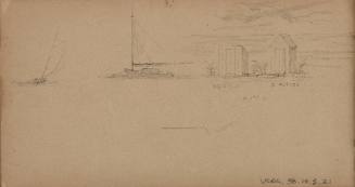 Studies of sailboats and cabanas, from the Shawangunk Mountains, New York,, Mount Katadin and Lake Millinocket, Maine Subjects Sketchbook