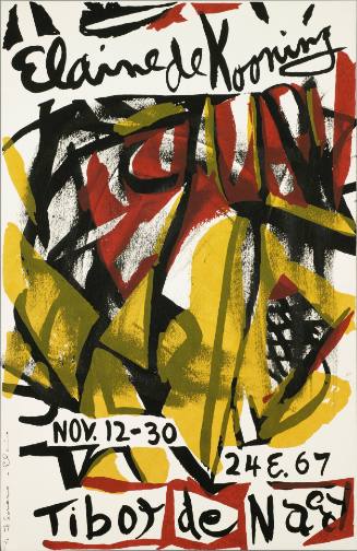 Untitled (Poster for Elaine de Kooning exhibition Tibor de Nagy, New York, November 12-30, 1957)