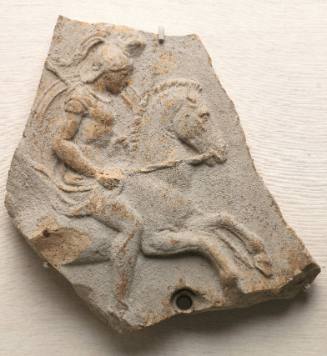 Campana relief of mounted warrior