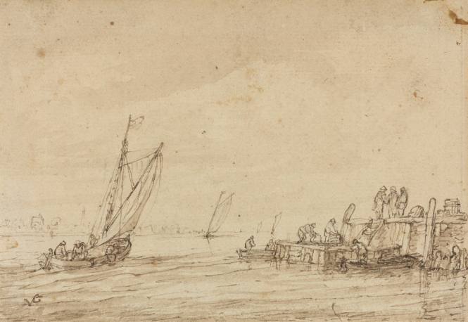 Fishing Boats in a Harbor
