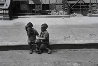 New York City (Two boys on curb)