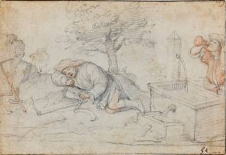 Two Peasants, One Resting