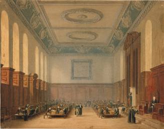 School Room, Winchester College, for Rudolf Ackermann's The History of the Colleges of Winchester, Eton, and Westminster (London, 1816)