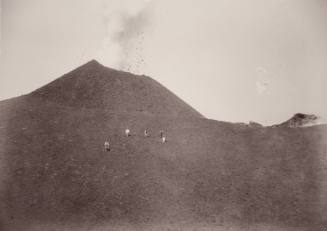 The Eruption of Versuvius of 1895 with Men in the Foreground