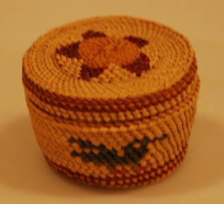 Miniature basket with lid (duck motif)