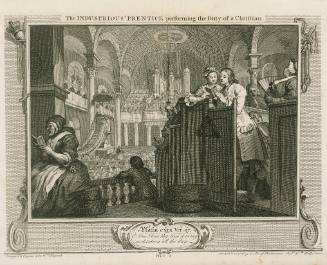 The Industrious Prentice performing the Duty of a Christian (from Industry and Idleness)