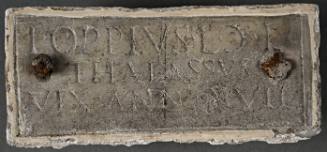 Columbarium plaque for Lucius Oppius Thallasus