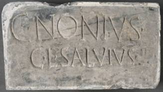 Columbarium plaque for the freedman Gaius Nonius Salvius