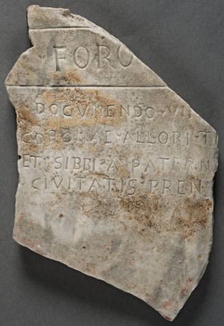 Fragment of an inscription related to a  soldier
