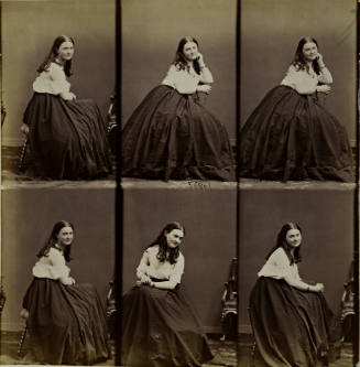 Six cartes de visite of a young woman