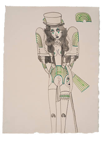 Untitled (green woman with garter)