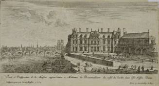 Veuë et Perspective de la Maison appartemant a Madame de Bretonuillier du coste du Jardin dans l'isle Nôtre Dame