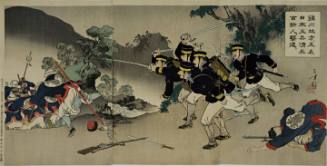 In the Chinchon Region, Five Military Engineers of Japan Rout Over One Hundred Chinese Soldiers