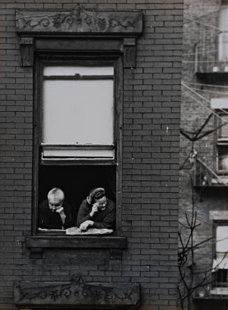 NYC Candids, Old Ladies Sitting at Window