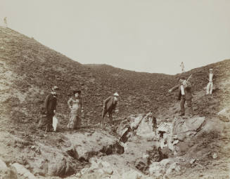 Men and Women on the summit of Vesuvius