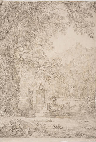 Italian Landscape with the Tomb of Theodor Korner