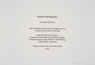 Possible Bibliography