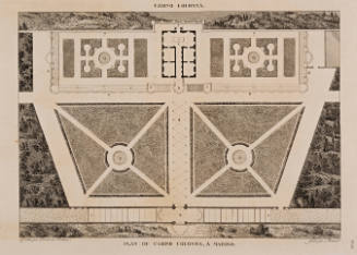 Plan du Casino Colonna, à Marino, from Choix des plus célèbres maisons de plaisance de Rome…