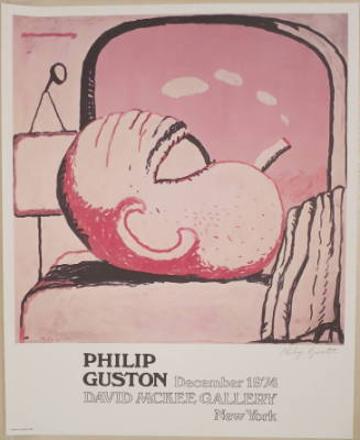 Philip Guston Exhibition Poster, David McKee Gallery, New York December 1974