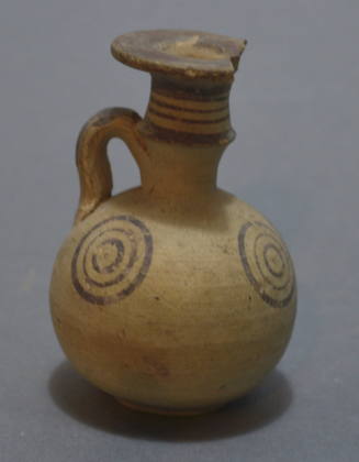 Cypriot jug with globular body, decorated with concentric circles