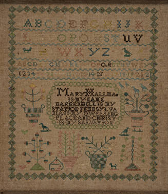 Sampler [Alphabets, name and dwelling place]