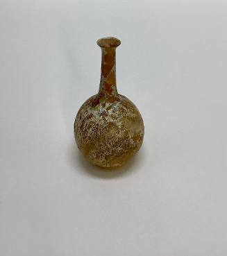Roman bottle with ovoid body tapering to slender neck