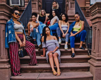Gurls From The Hood Sitting On The Stoop (Landlords), Harlem, NYC