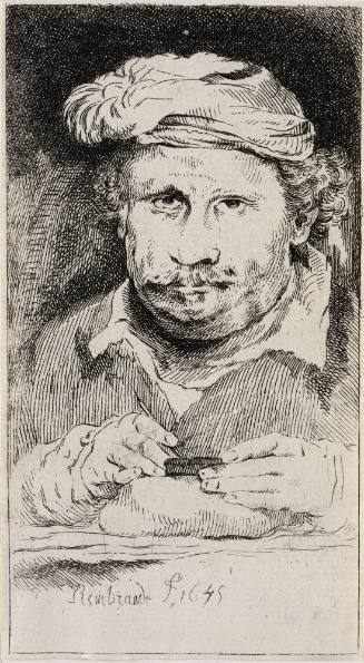 Rembrandt Etching a Plate