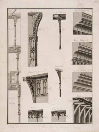Details of Gothic Supports (with the name of the building from where each illustration is taken)