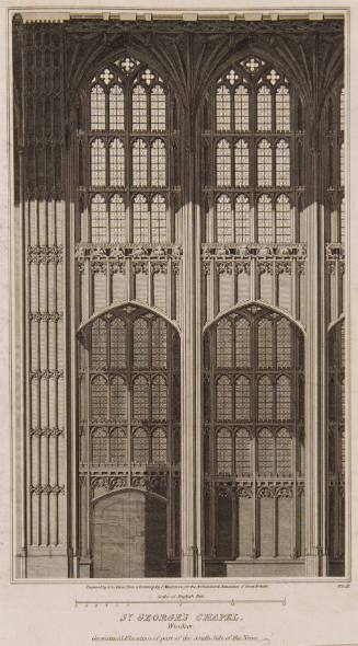 St. George's Chapel, Windsor Geometrical Elevation of part of the South Side of the Nave for Architectural Antiquities of Great Britian