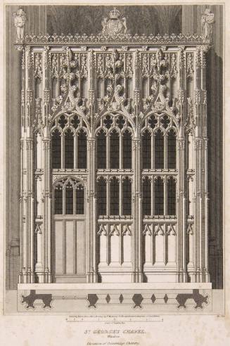 St. George's Chapel, Windsor Elevation of Oxenbridge Chantry for the Architectural Antiquities of Great Britian