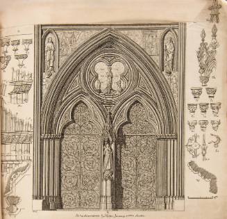 Gothic Doorway with individual illustrations of details