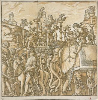 Trumpeters, Youths Leading Oxen, Elephants with Attendants(from The Triumphs of Caesar)