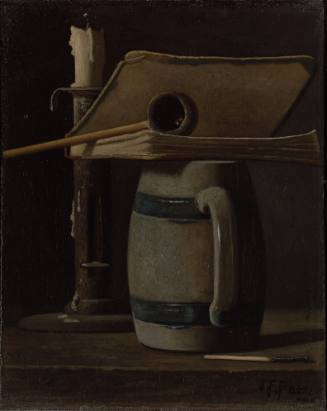 Still Life with Mug, Book, Candlestick, and Pipe