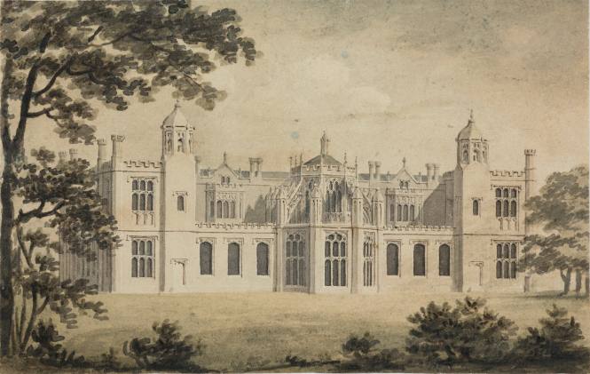 Corsham House, Wiltshire, for John Britton's The Beauties of Wiltshire (London, 1801) vol.1, ill. opp. p. 281
