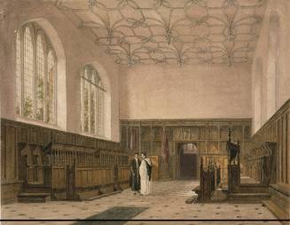 Chapel of Benet College, Cambridge, for William Combe's A History of the University of Cambridge (London, 1815) vol. 1. ill. opp. p. 170
