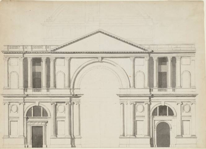 Design for Bridge of Magnificence: Elevation of Entrance Front