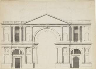 Design for Bridge of Magnificence: Elevation of Entrance Front