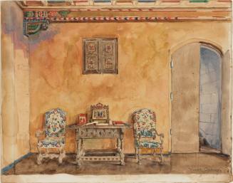 Study for Alumnae House Room Setting: East Wall