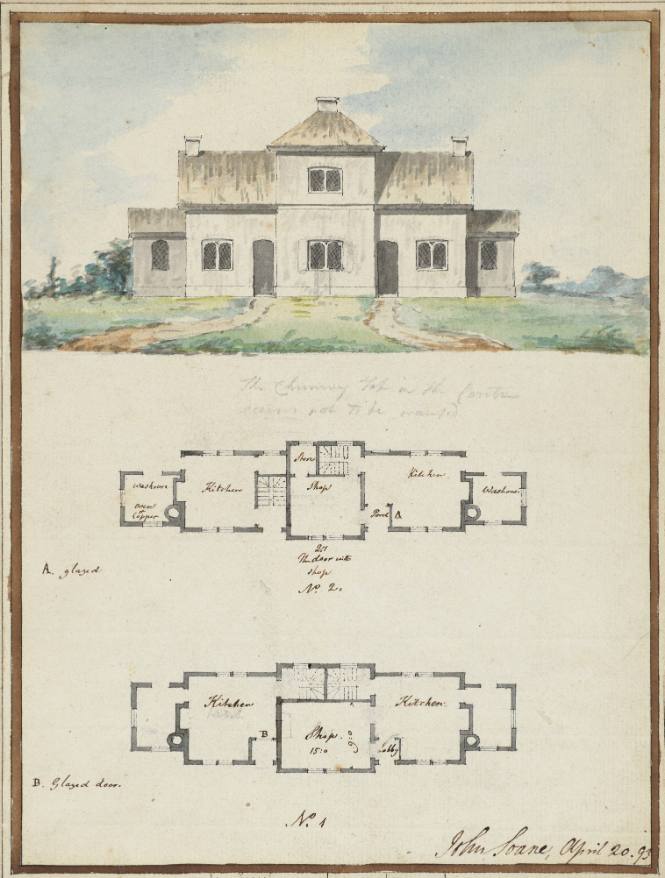 Design for a Cottage and Shop for Wimpole Hall, Cambridgeshire
