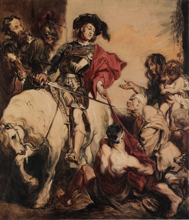 St. Martin Dividing his Cloak with Beggars