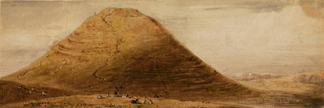 Silbury Hill Wiltshire, from the South looking to Avebury