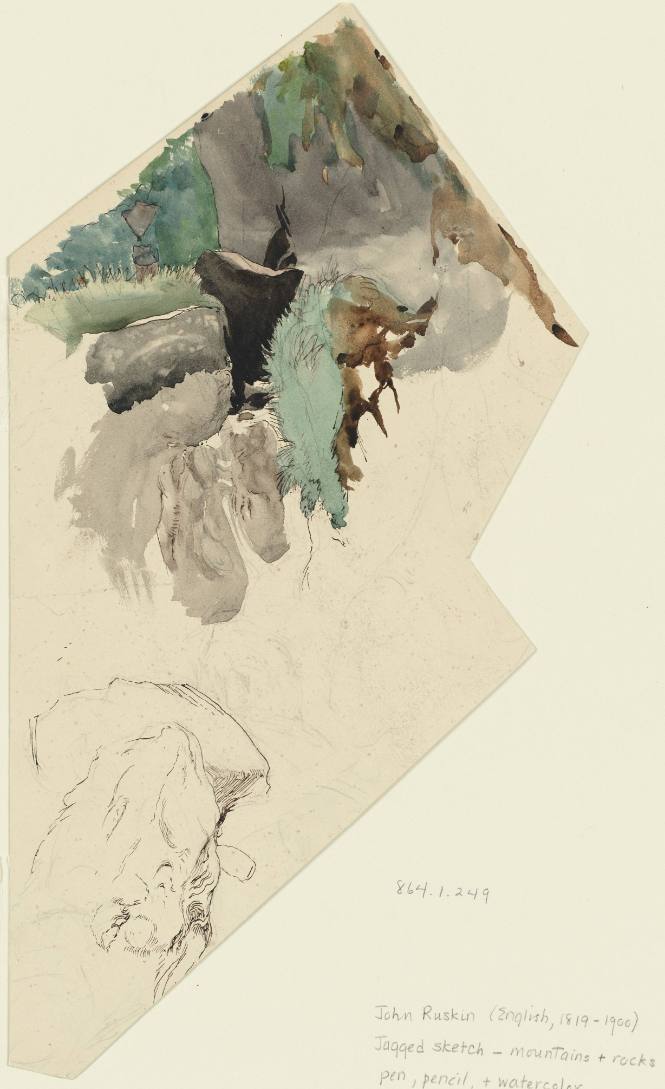 Jagged sketch of Mountains and Rocks